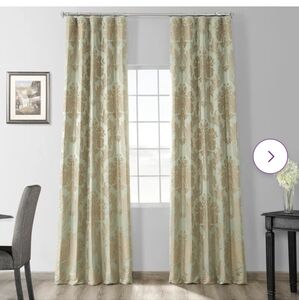 Elegant Faux Silk Room Darkening Curtains